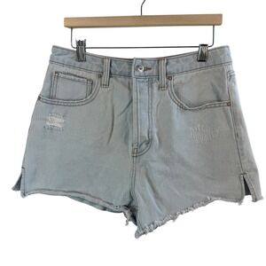 Wild Fable Hi-Rise Cutoff Denim Shorts Sz 6 Frayed Hem Distressed Light Wash‎
